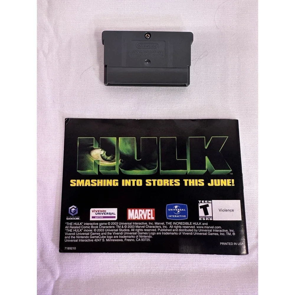 The Incredible Hulk : Game Boy Advance (Cartridge & Instruction Booklet)